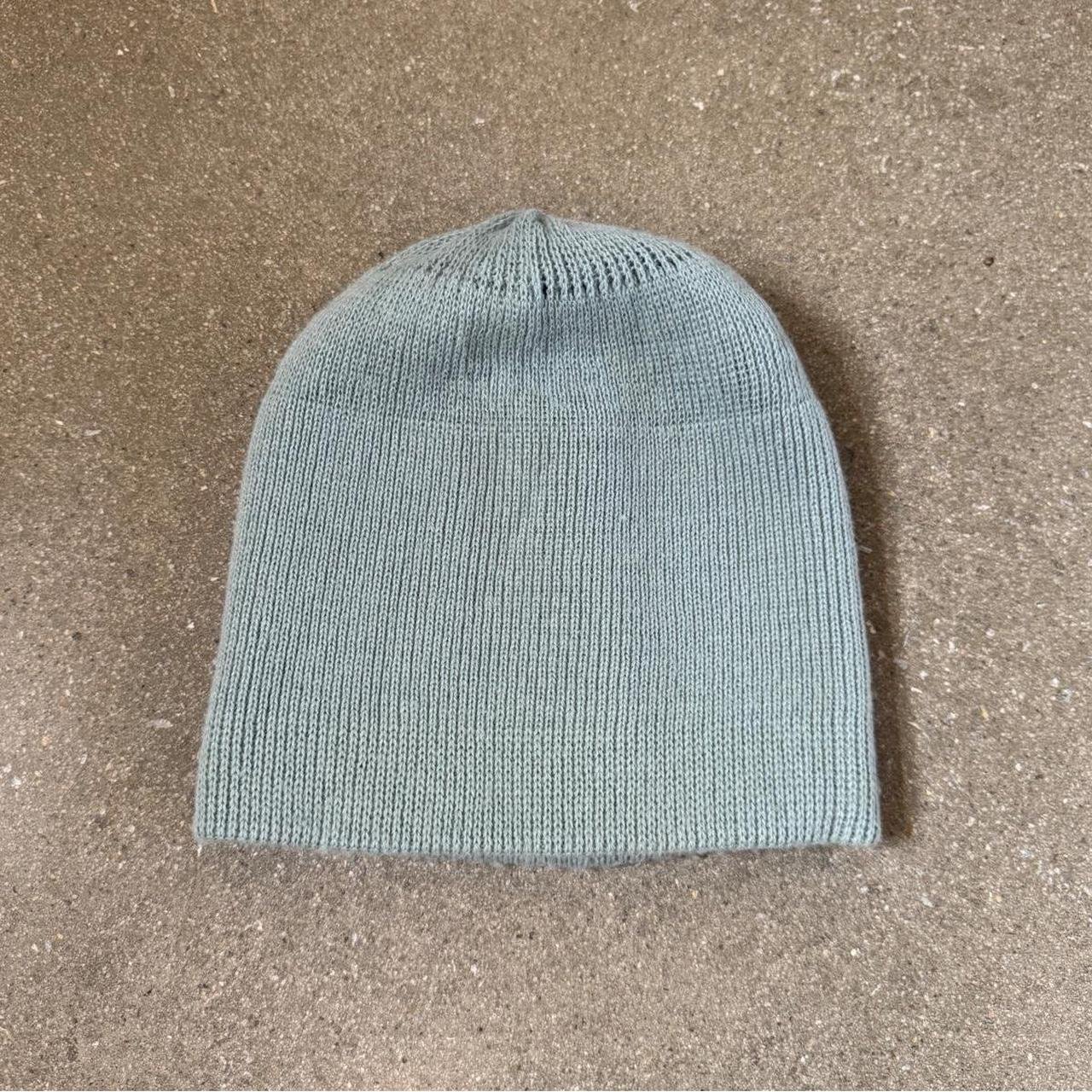 Kissmark Vintage Wave Pattern Knit Beanie - Light Blue/Navy