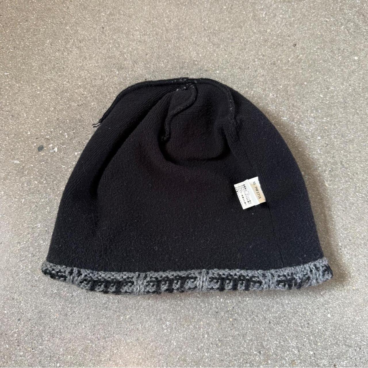 Phenix Vintage Fleece-Lined Chunky Rib Knit Beanie - Charcoal Grey/Black