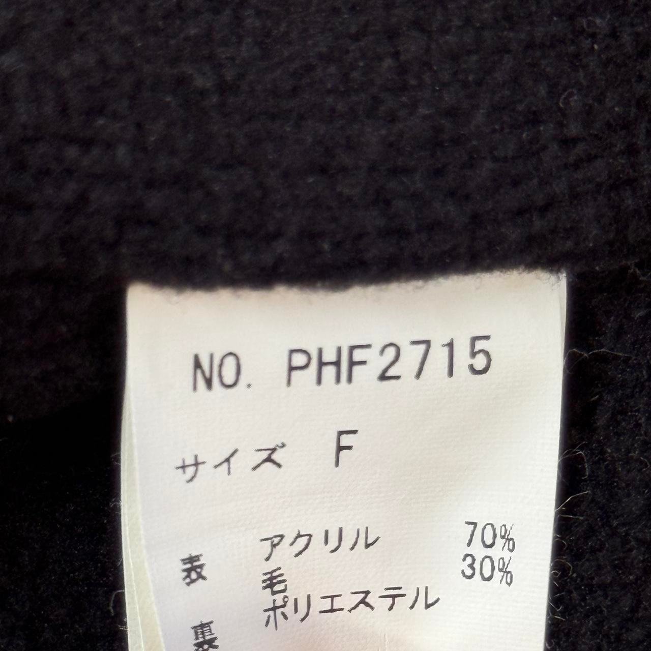 Phenix Vintage Fleece-Lined Chunky Rib Knit Beanie - Charcoal Grey/Black