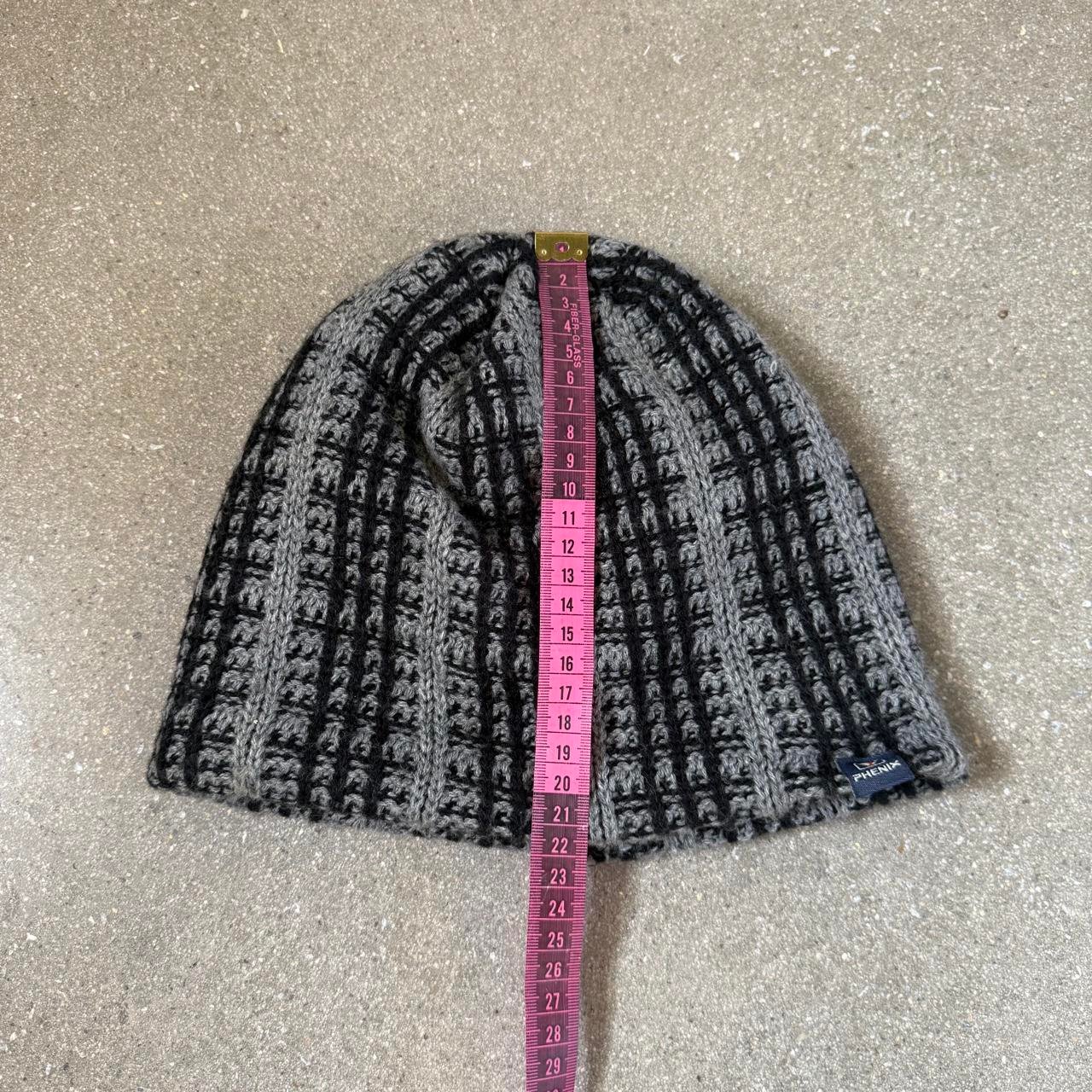 Phenix Vintage Fleece-Lined Chunky Rib Knit Beanie - Charcoal Grey/Black