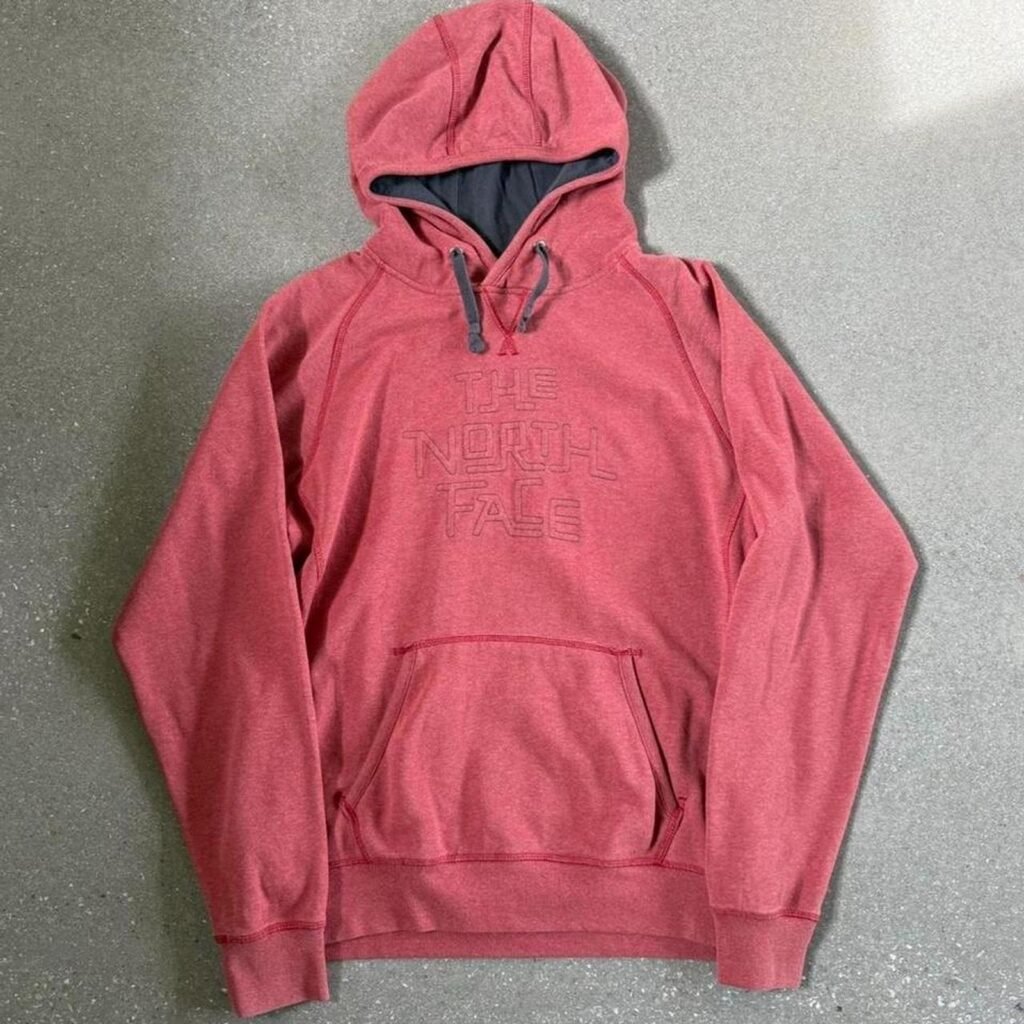 The North Face Men's Red and Burgundy T-shirt