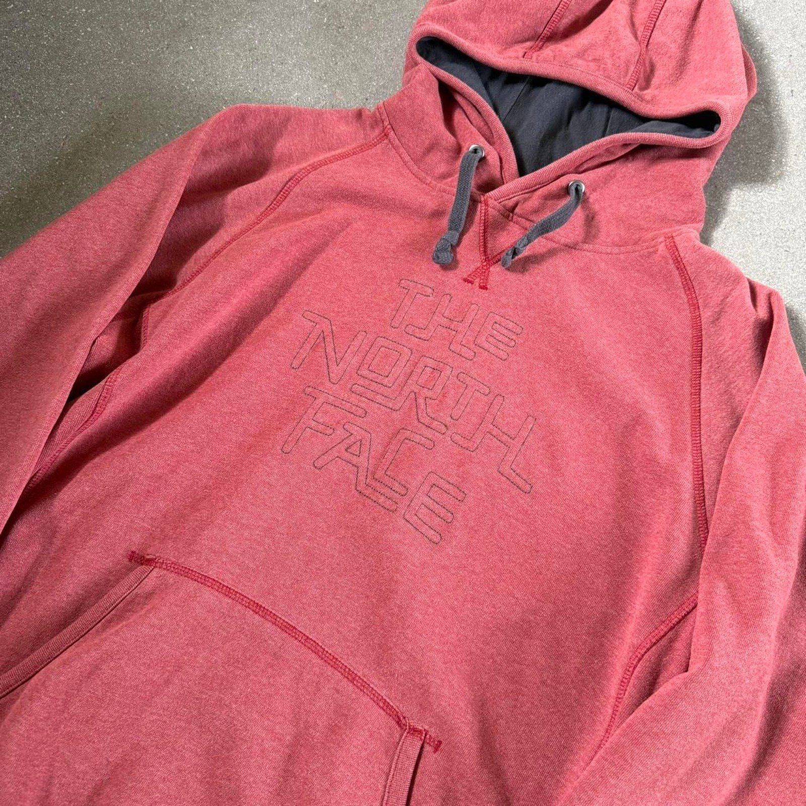 The North Face Men's Red and Burgundy T-shirt