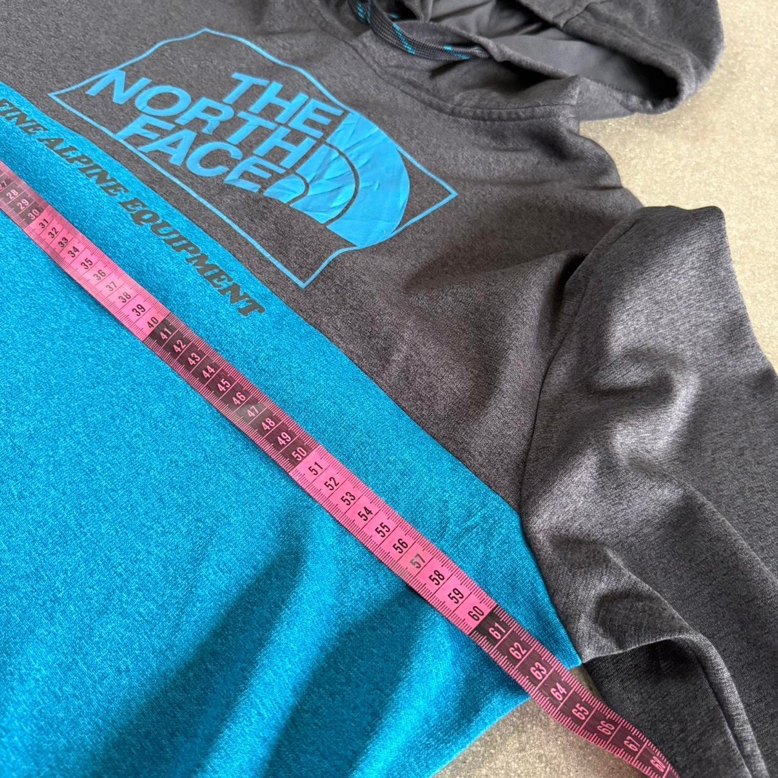 The North Face Men's Blue and Grey T-shirt