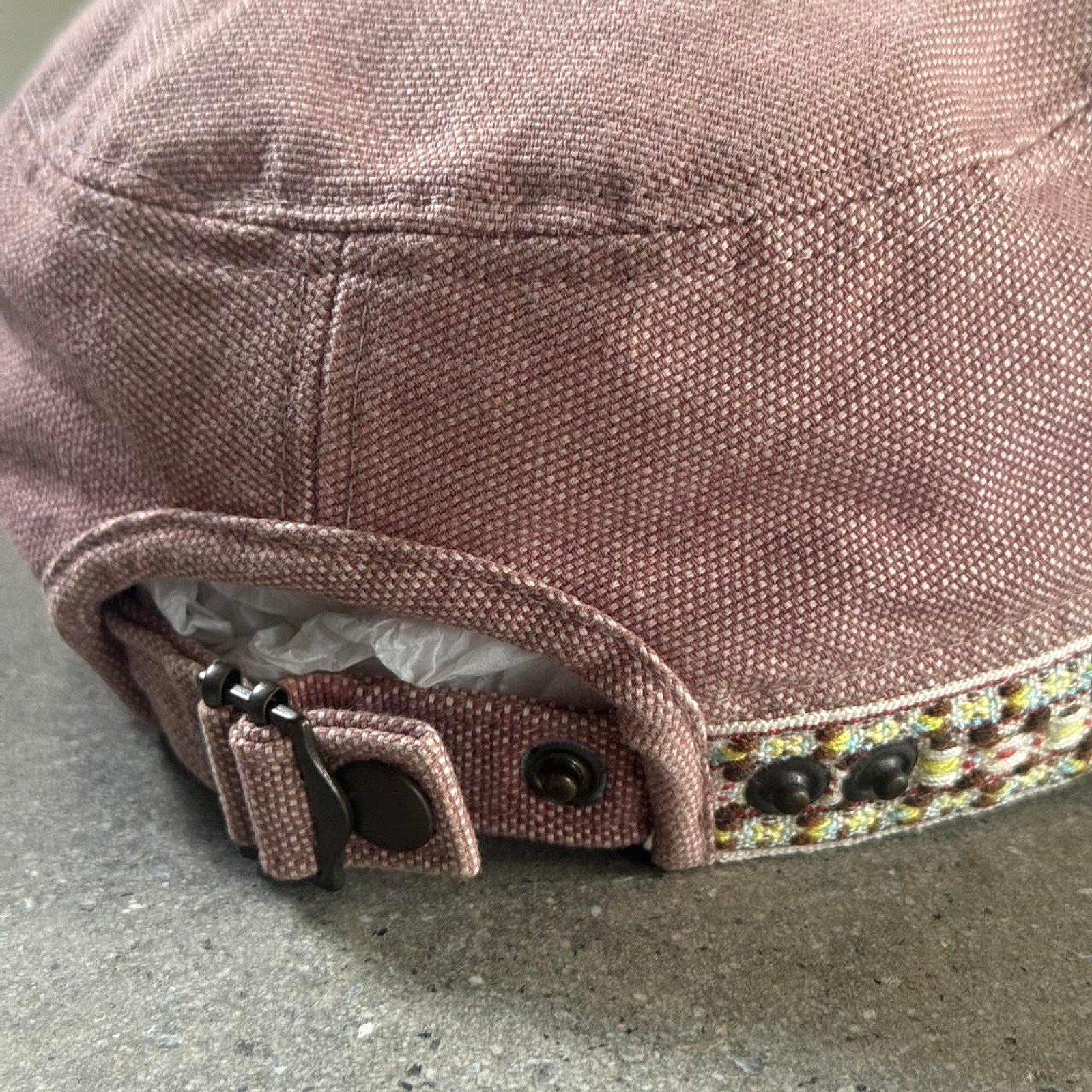 Women's Brown and Grey Hat
