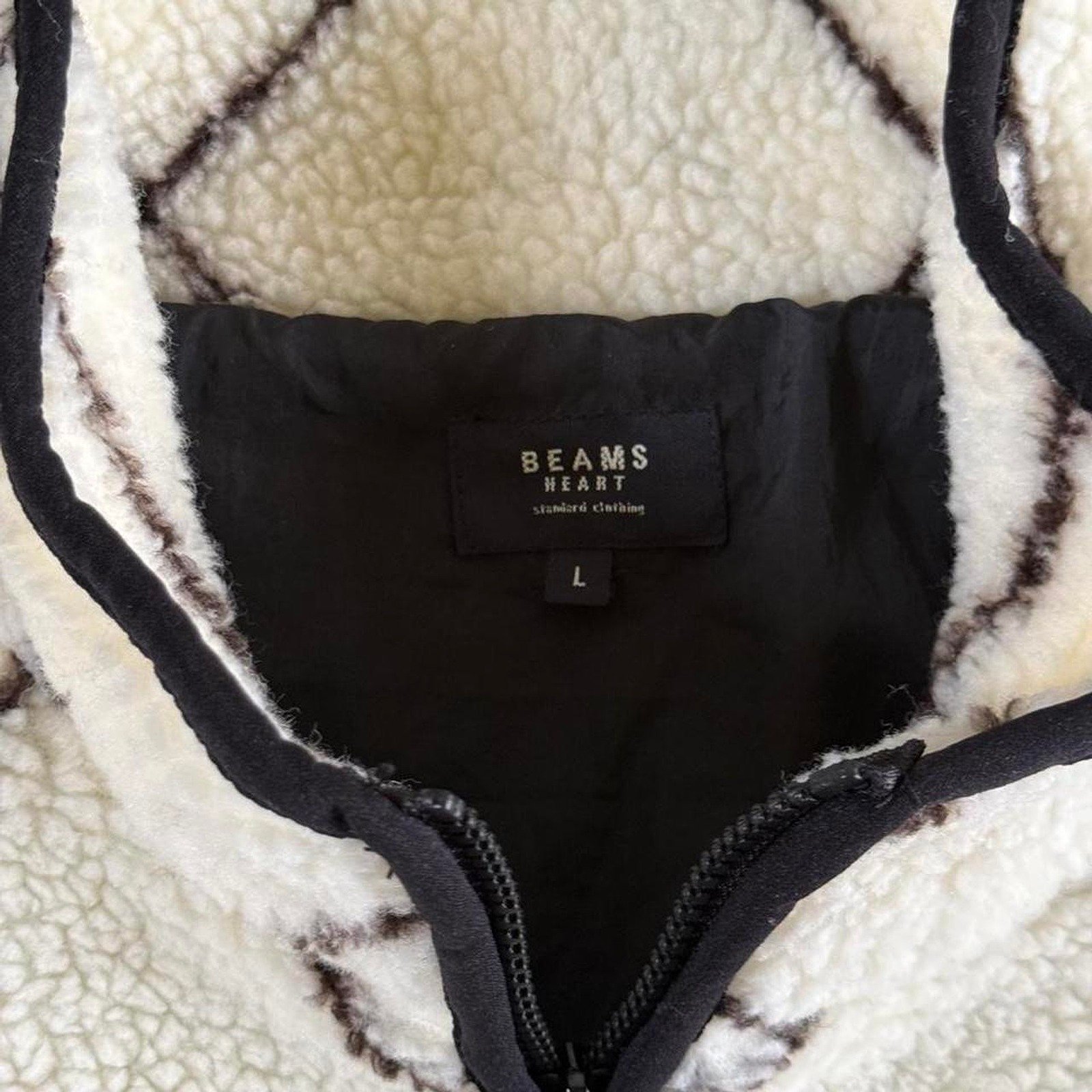 Beams Plus Men's Cream and White Jacket