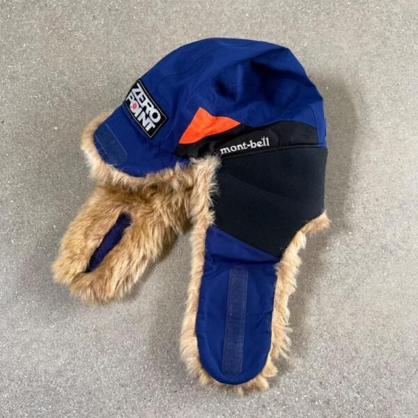 Montbell Zero Point GORE-TEX Faux Fur Bomber Earflap Hat - Cobalt/Multi