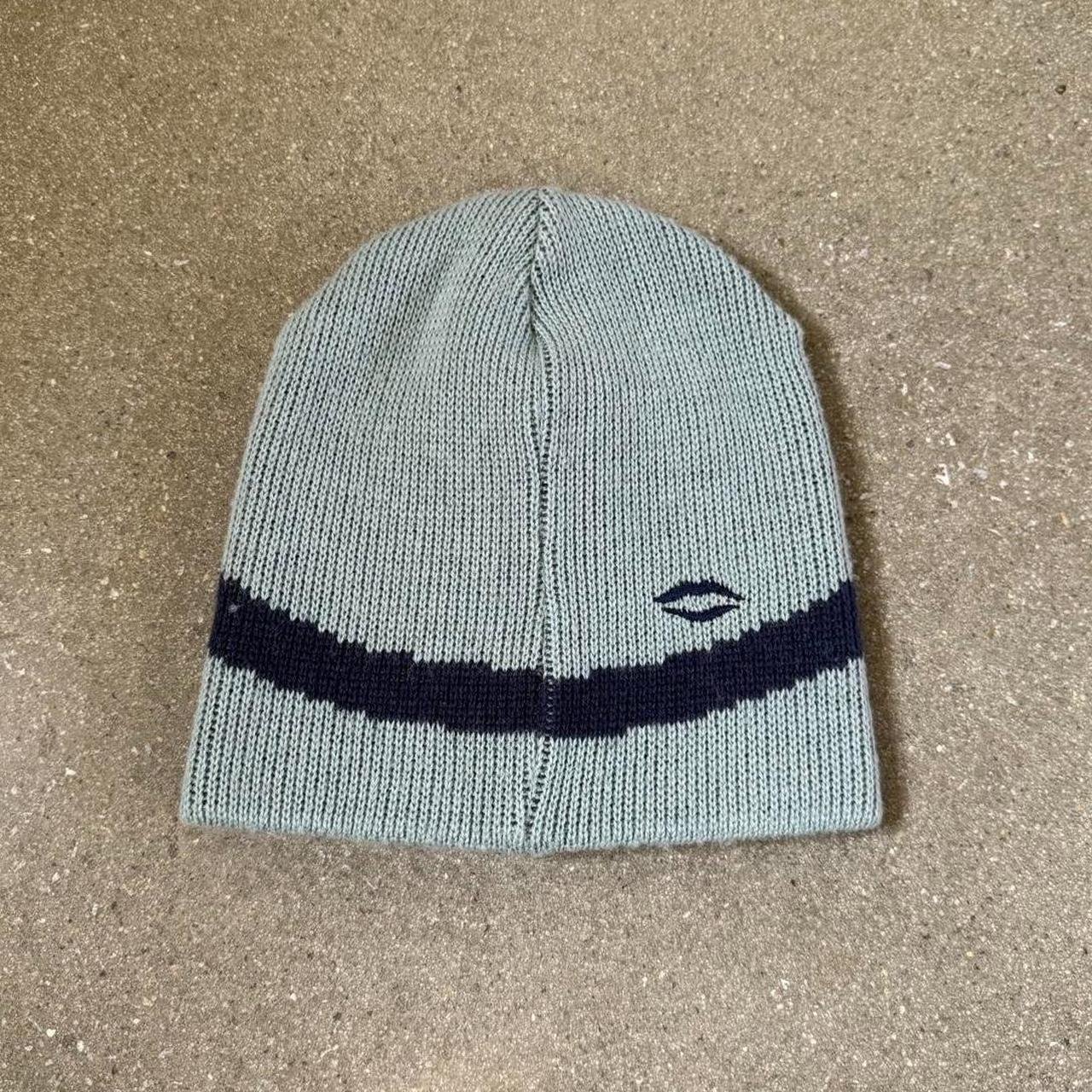 Kissmark Vintage Wave Pattern Knit Beanie - Light Blue/Navy