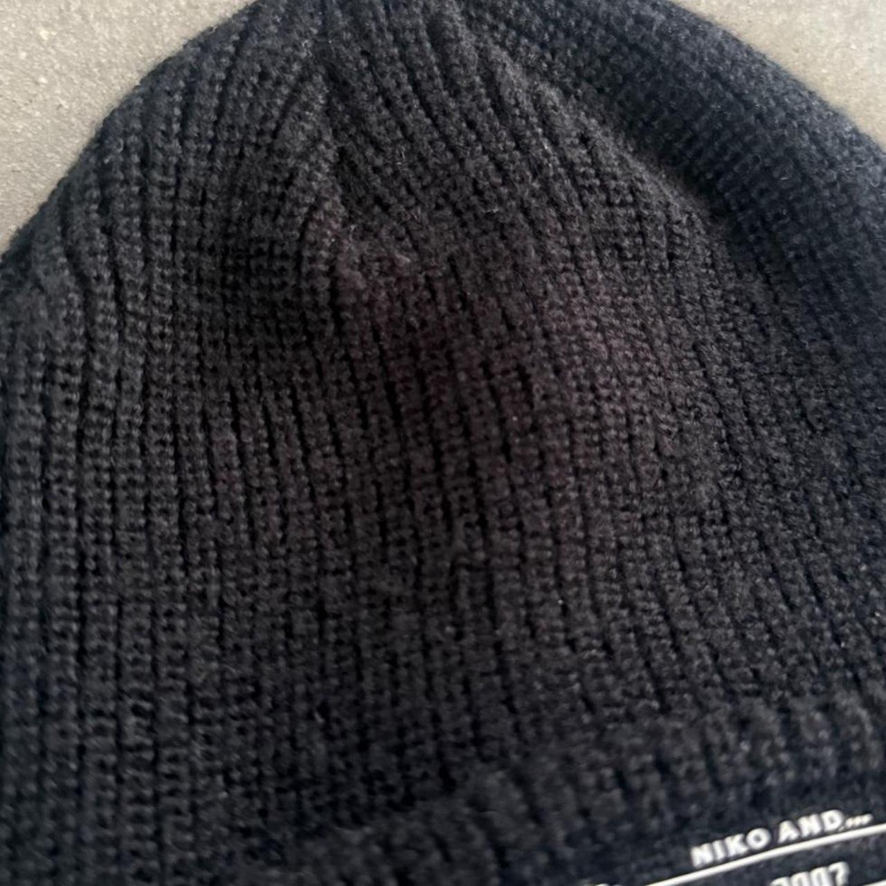 niko and... Black Knit Fisherman Beanie
