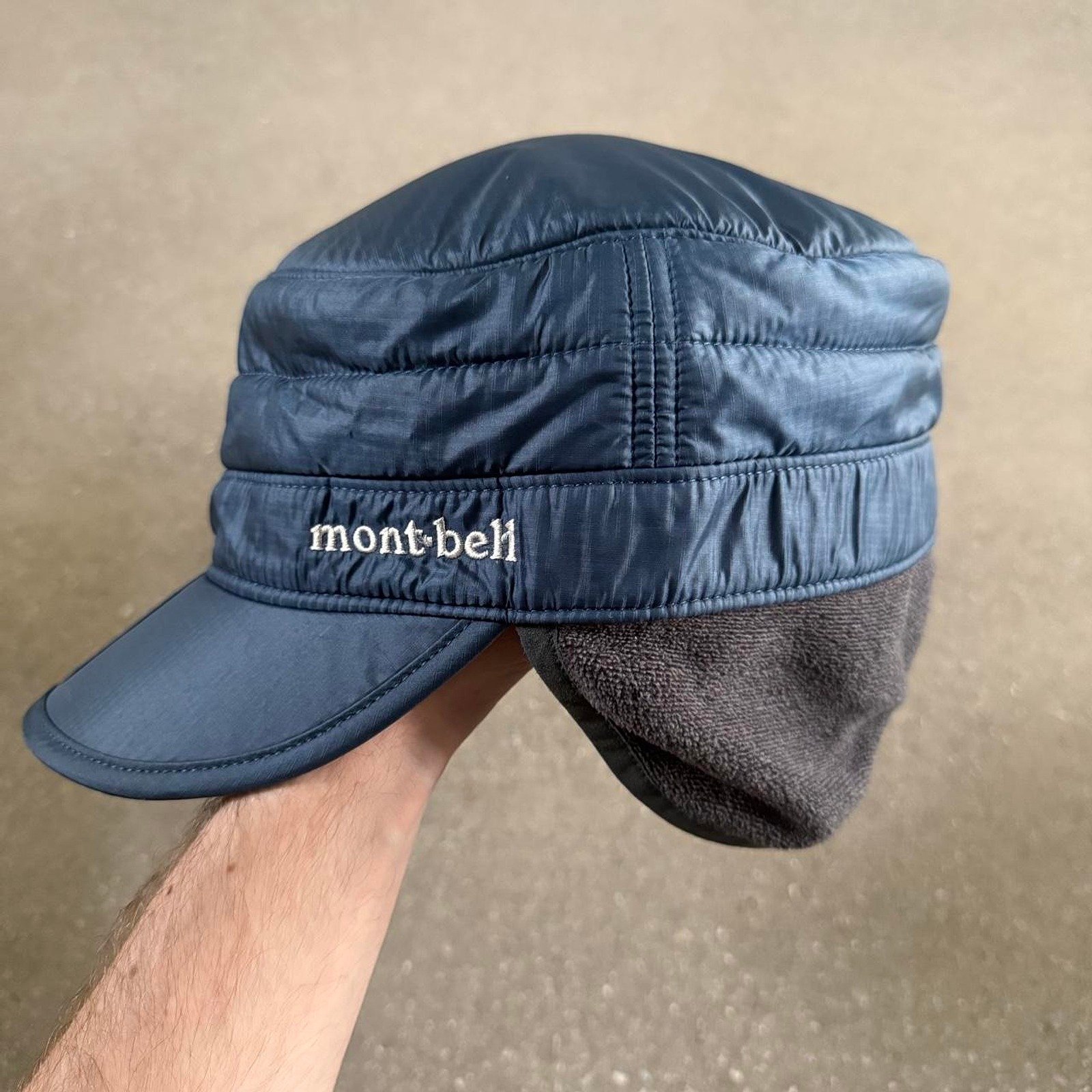 Montbell Exceloft Insulated Ear Warmer Work Cap - Slate Blue