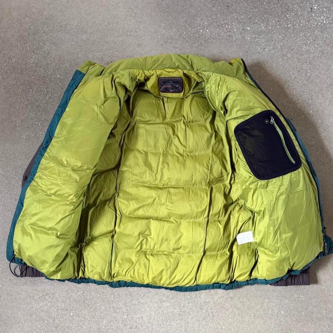 Montbell Light & Fast EX 700 Goose Down Puffer Jacket - Lime / Teal / Grey